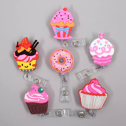 Donuts and Cake Retractable Pull Badge